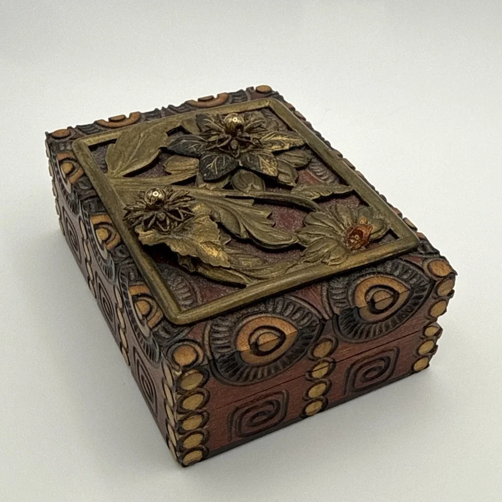 Vintage Jo Marz Wooden Trinket Box 3